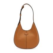 Elegante Leren Mini Hobo Tas Tod's , Brown , Dames