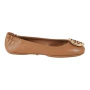 Metalen Logo Ballet Flats Tory Burch , Brown , Dames