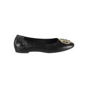 Zwart Goud Ballerina's Elegant Platte Schoenen Tory Burch , Black , Da...