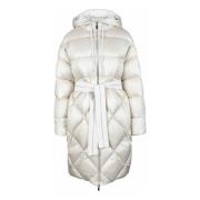 Nylon Puffer Jas Peserico , Beige , Dames