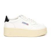 Sneakers met Microgaten en Borduursel Autry , White , Dames