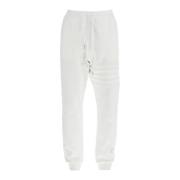 Gestreepte katoenen sweatpants Thom Browne , White , Dames