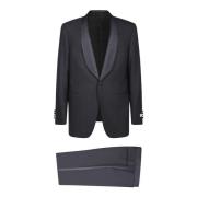 Single Breasted Suits Canali , Black , Heren