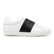 Witte Leren Sneakers met Rubberen Zool Valentino Garavani , White , He...