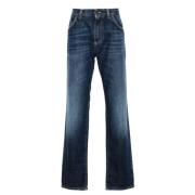 Geborduurde Denim Jeans Dolce & Gabbana , Blue , Heren