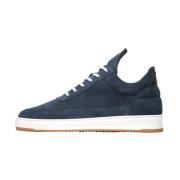 Low Top Suede Dark Blue Filling Pieces , Blue , Unisex