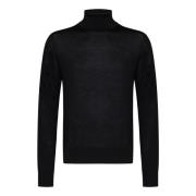 Zwarte Coltrui Wollen Trui Mannen Dsquared2 , Black , Heren