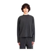 Zwart Gewassen Longsleeve Tee Entire Studios , Black , Heren