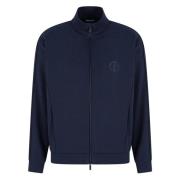 Nachtblauwe Blouson Jas Giorgio Armani , Blue , Heren