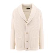 Oversize Wol Kasjmier Zijde Vest Hugo Boss , White , Heren