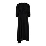 Asymmetrische V-Jurk in Zwart Co'Couture , Black , Dames