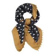 Dapper Bandana Zijden Sjaal Accessoire Bitte Kai Rand , Black , Dames