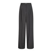 Elegante Pleat Ll Broek Donkergrijs Co'Couture , Gray , Dames