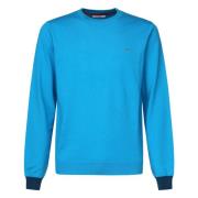 Blauwe Crewneck Logo Trui Lange Mouwen Sun68 , Blue , Heren