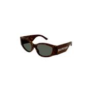 Bb0258 Zonnebril Balenciaga , Brown , Unisex