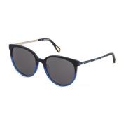 Blauwe Acetaat Dames Zonnebril met Grijze Lens Zadig & Voltaire , Blue...