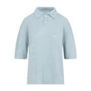 Lichtblauwe Polo Shirt Maison Margiela , Blue , Dames