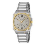 Ya166403 - G-Flat 36mm roestvrijstalen kast Gucci , Gray , Dames