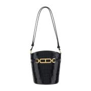 Stijlvolle Bucket Bag met Trekkoordsluiting Tom Ford , Black , Dames