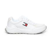 Witte Sneakers met Rubberen Zool Tommy Hilfiger , White , Heren