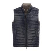 Omkeerbaar Ultralicht Nylon Gilet Herno , Blue , Heren