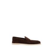 Donkere Suède Velcro Casual Schoenen John Lobb , Brown , Heren