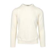 Wol Ribgebreide Crew Neck Sweater Gran Sasso , Beige , Heren