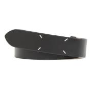 Zwarte leren riem met gesp Maison Margiela , Black , Dames