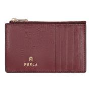 Camelia Leren Kaarthouder Furla , Red , Dames