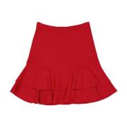 Rode Stretch Rok Elegante Stijl Boutique Moschino , Red , Dames