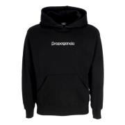 Zwarte Apple Hoodie met Logo Print Propaganda , Black , Heren