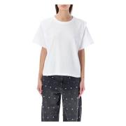 Wit Katoenen T-shirt met Gewatteerde Schouders Isabel Marant Étoile , ...