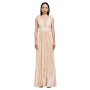 Blush Griekse Silhouet Geplooide Jurk Simkhai , Beige , Dames