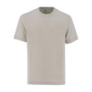 T-shirt met Contrasterende Inzet en Overlapeffect Brunello Cucinelli ,...