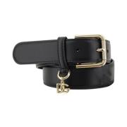 Iconisch Logo Hanger Riem Dolce & Gabbana , Black , Dames