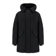 Zwarte Techno Dons Parka met Capuchon Dsquared2 , Black , Dames