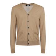 Luxe Zand Gebreide Kleding Aw24 Dsquared2 , Beige , Heren