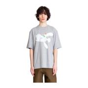 Casual Grijs Melange T-shirt Loewe , Gray , Heren