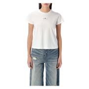 Witte Etiquette T-shirt Katoen Regular Fit MM6 Maison Margiela , White...