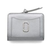 Leren Logo Bi-Fold Tas Marc Jacobs , Gray , Dames