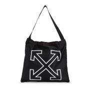 Zwarte Shopper Tas Ss25 Off White , Black , Heren