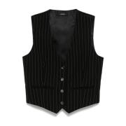 Zwart Gestreept Vest Wardrobe.nyc , Black , Dames