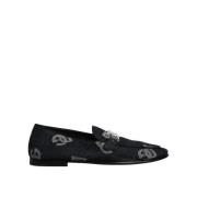 Zwarte katoenen loafers jurkschoenen Dolce & Gabbana , Black , Heren