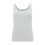 Monochrome Mouwloze Katoenen Top Wolford , White , Dames