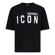 Zwarte T-shirt voor mannen Dsquared2 , Black , Heren