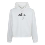 Witte Hoodie Sweater Aw24 Dsquared2 , White , Heren