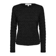 Polka Dot Blouse Top & T-Shirt Co'Couture , Black , Dames