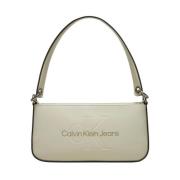 Moderne Witte Handtas Vrouwen Collectie Calvin Klein Jeans , White , D...