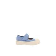 Denim Strap Sneakers met Versterkte Neus Marni , Blue , Dames