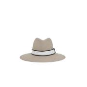 Stro Fedora met Canvas Band Brunello Cucinelli , Beige , Dames